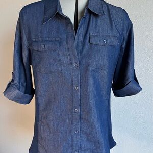 Blue Button-Up Shirt
